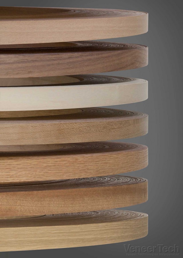 wood veneer edge banding Walnut pre glued 1/2" to 3"x250' 